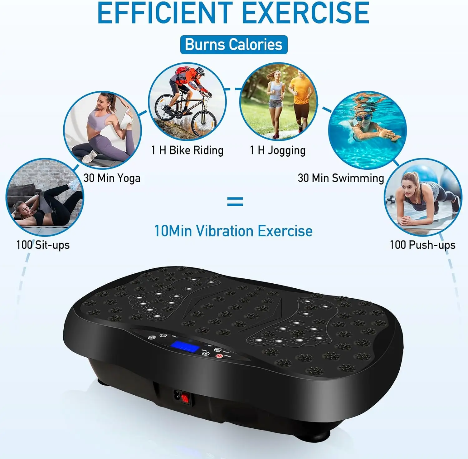 Plate Exercise Machine with Remote Control, Vibration Platform for Weight Loss, Whole Body Workout Machine, Fitness Machine