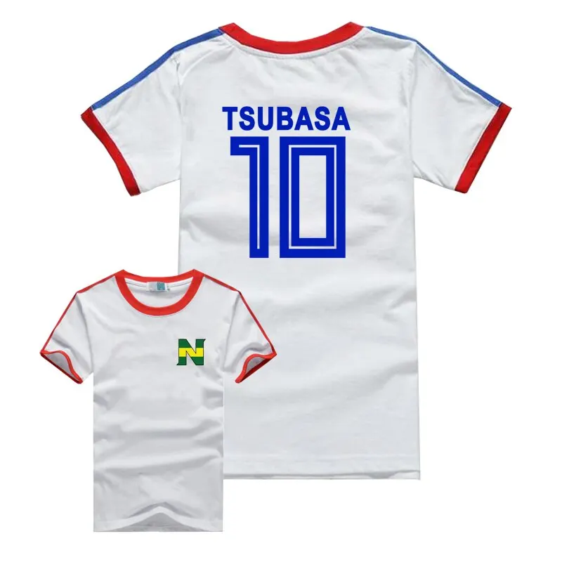 

Anime Captain Tsubasa Cosplay Tsubasa Ozora Nankatsu Short Sleeve Soccer Shirt For High Quality Men Women children Sport tops