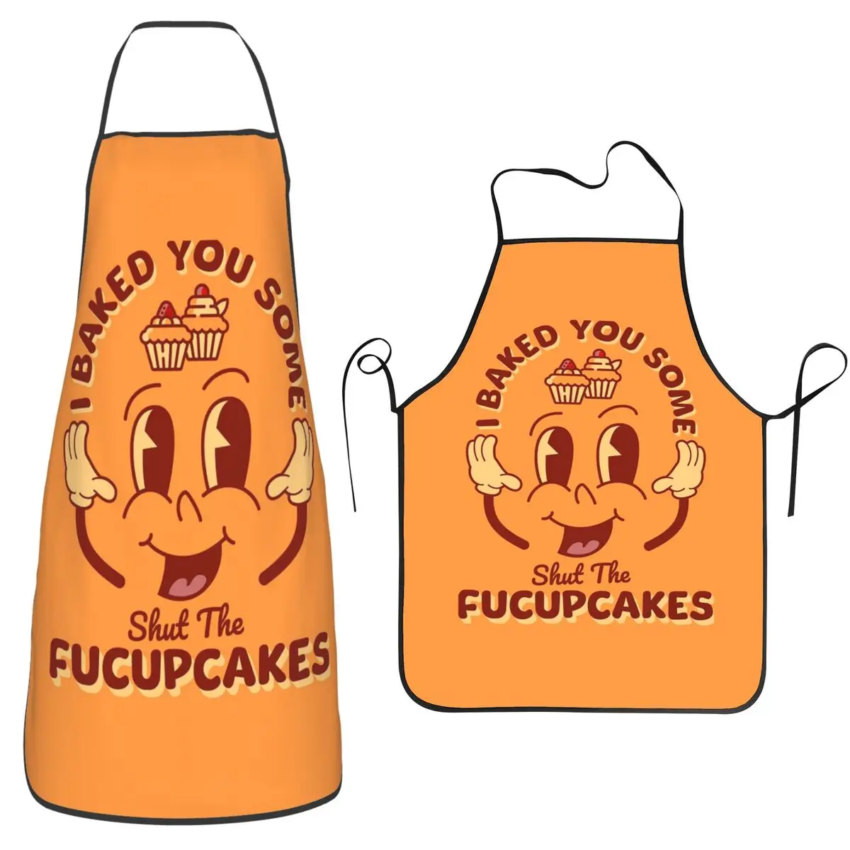 Shut The Fucupcakes - Sarcastic Humor Apron Chef Cooking Baking Tablier Waterproof Bib Kitchen Cleaning Pinafore for Women Men