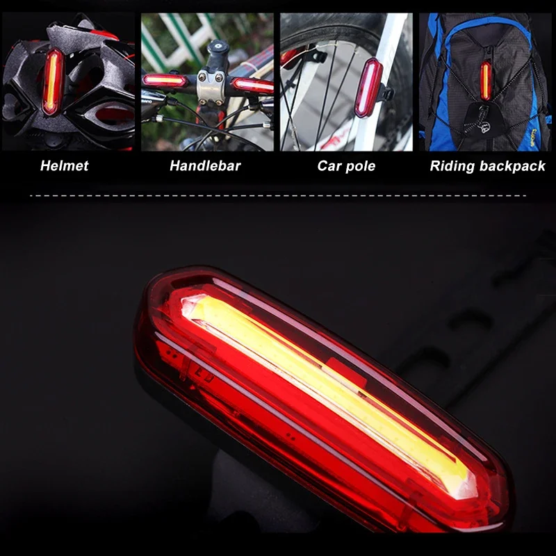 USB Lade Fahrrad Rücklichter Fahrrad Zubehör Mountainbike Nacht Reiten Warnung Wasserdichte Griff Bar Tragbare lichter