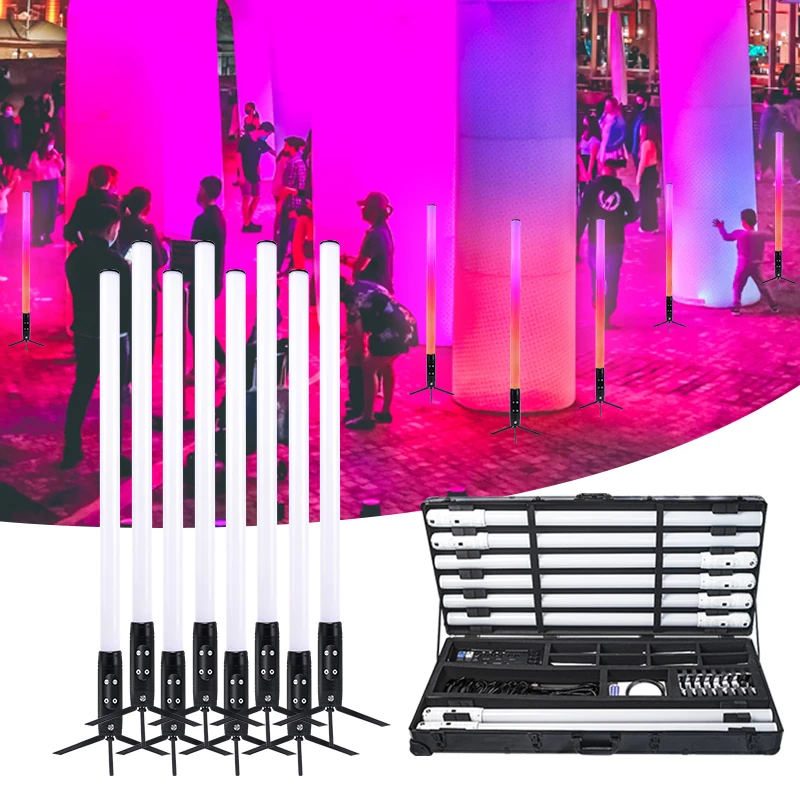 Outdoor Rechargeable Portable IP65 Wireless Battery 360 Pixel Tube Led Wireless Led Tube DMX Club Party DJ Light Stage