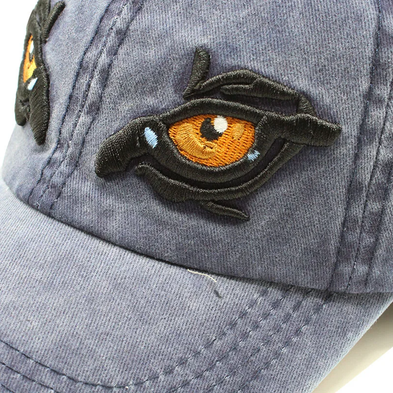 1 قطعة قبعات البيسبول القطنية المغسولة للنساء الرجال النسر العين التطريز Snapback قبعة خمر أبي قبعة الرياضة في الهواء الطلق Casquette