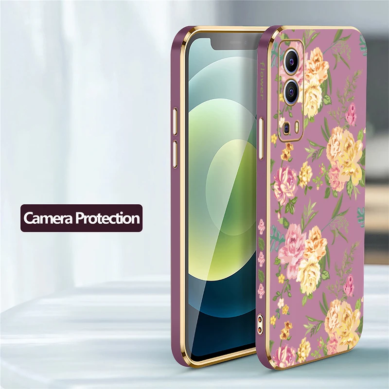 الفاخرة الأزهار اللوحة جراب هاتف ل Vivo IQOO U5X U1X Neo سيليكون للصدمات غطاء ل ممن لهم Z3 Z7 Z9 Z9X سيليكون لينة كابا
