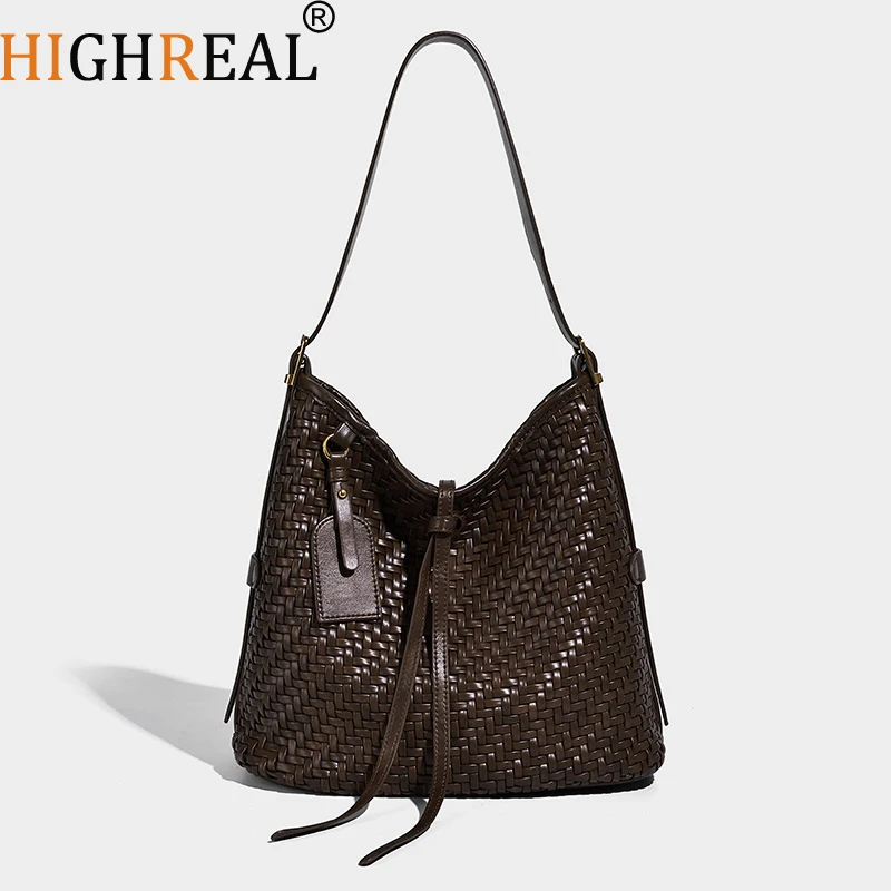 

Handmade Weave Bucket Bags For Women Luxury Designer Handbags And Purses New In Vintage Casual Vacation Shoulder Crossbody