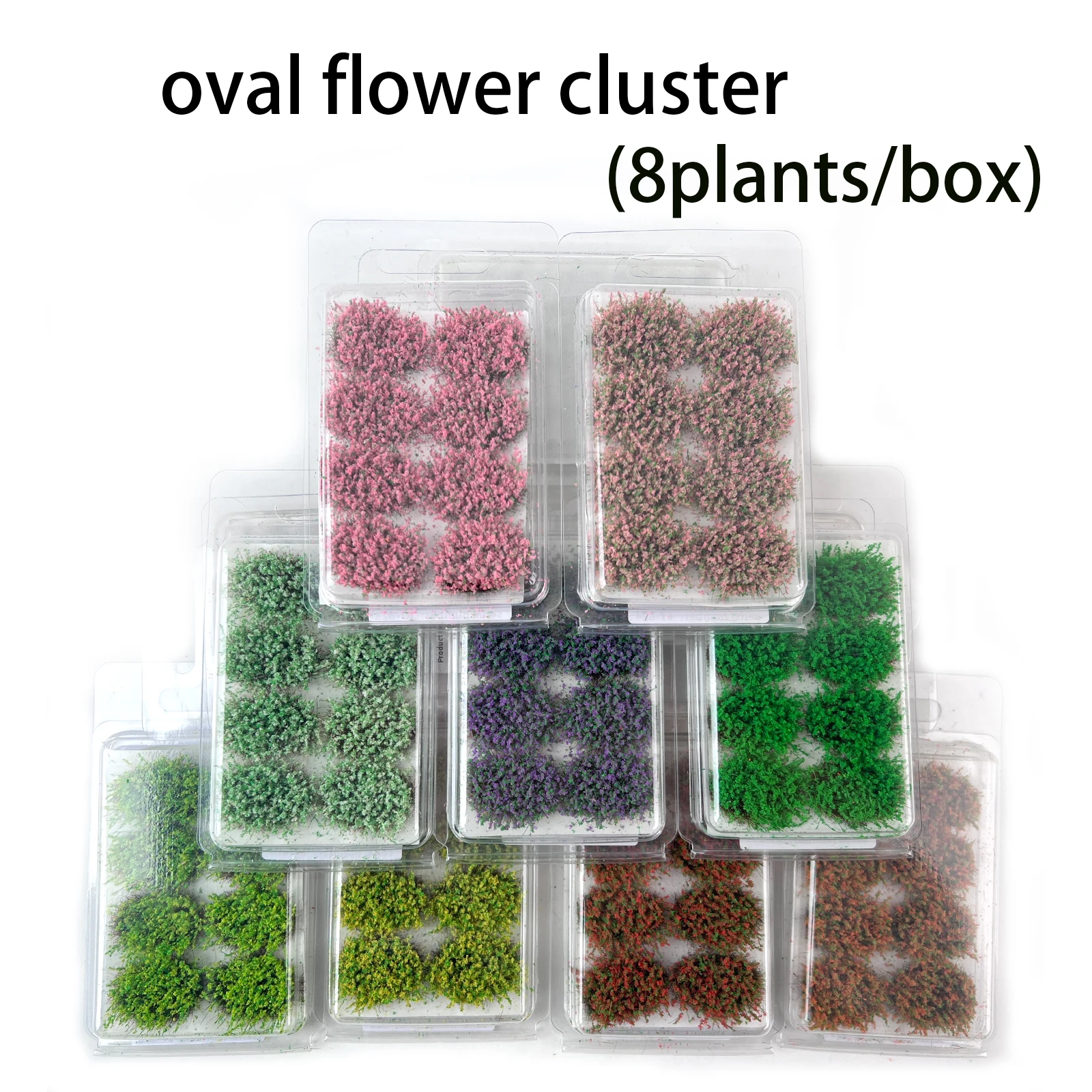8 peças 10mm em miniatura flor cluster grama tufo para escala ho n oo diy modelo fazendo layout de trem ferroviário/paisagem de jogo de guerra militar