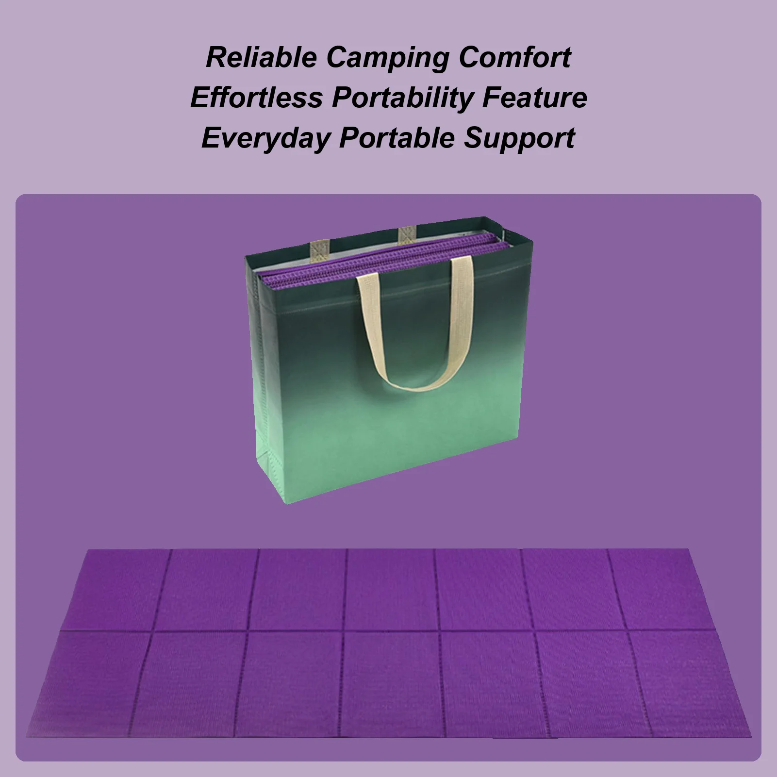 

Camping Mat Outdoor Sleeping Mat Camping Accessories Foldable Cushion Padding With Storage Bag Workout Equipment For Yoga