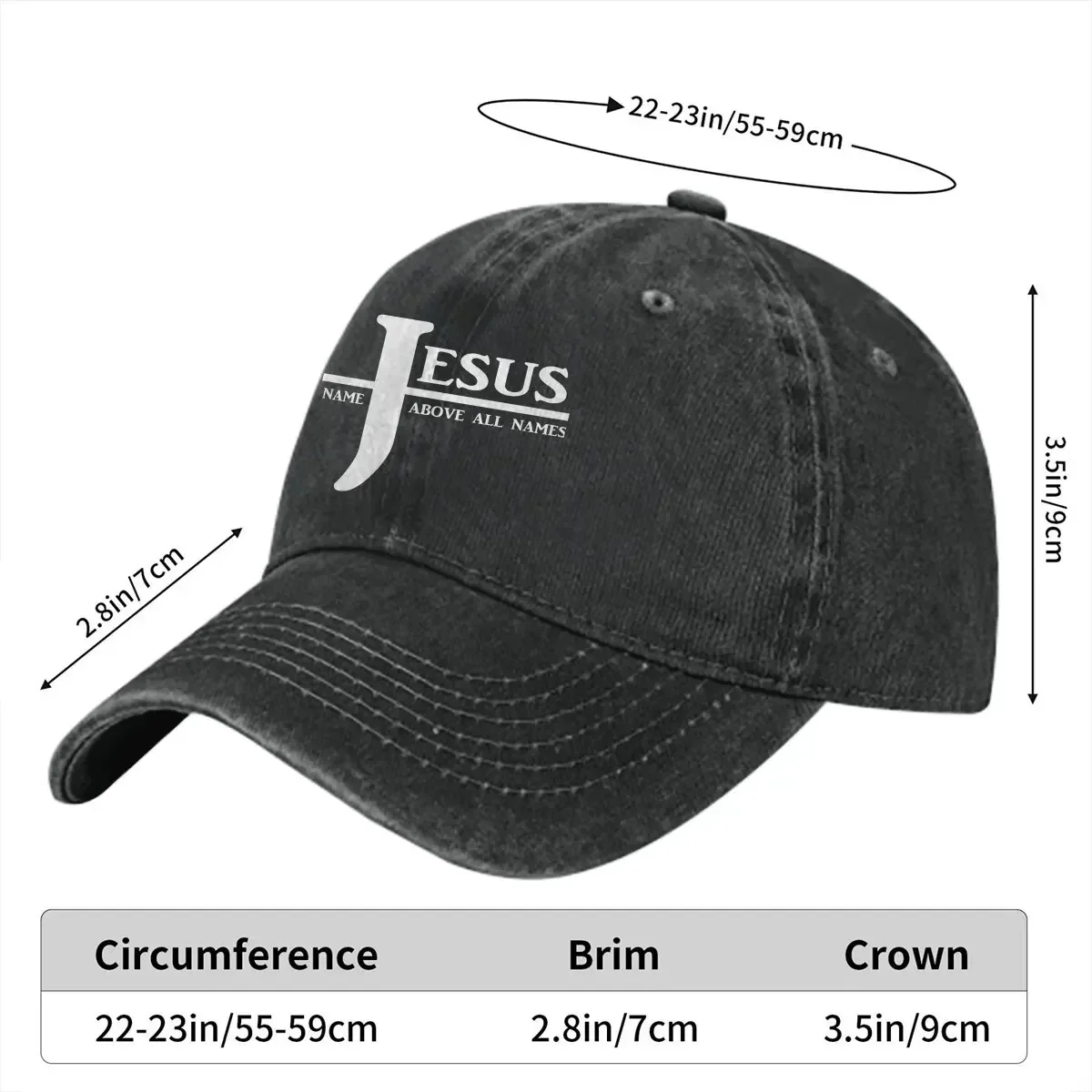 Name Above All Names Baseball Caps Peaked Cap Jasos Christ Sun Shade Hats for Men