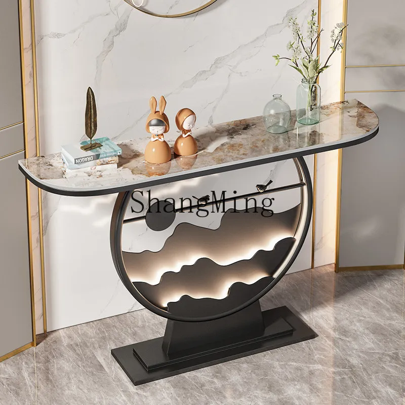 

Комод-тумба FG в китайском стиле для прихожей, домашний, для входной двери, для коридора, с каменной столешницей, приставной столик