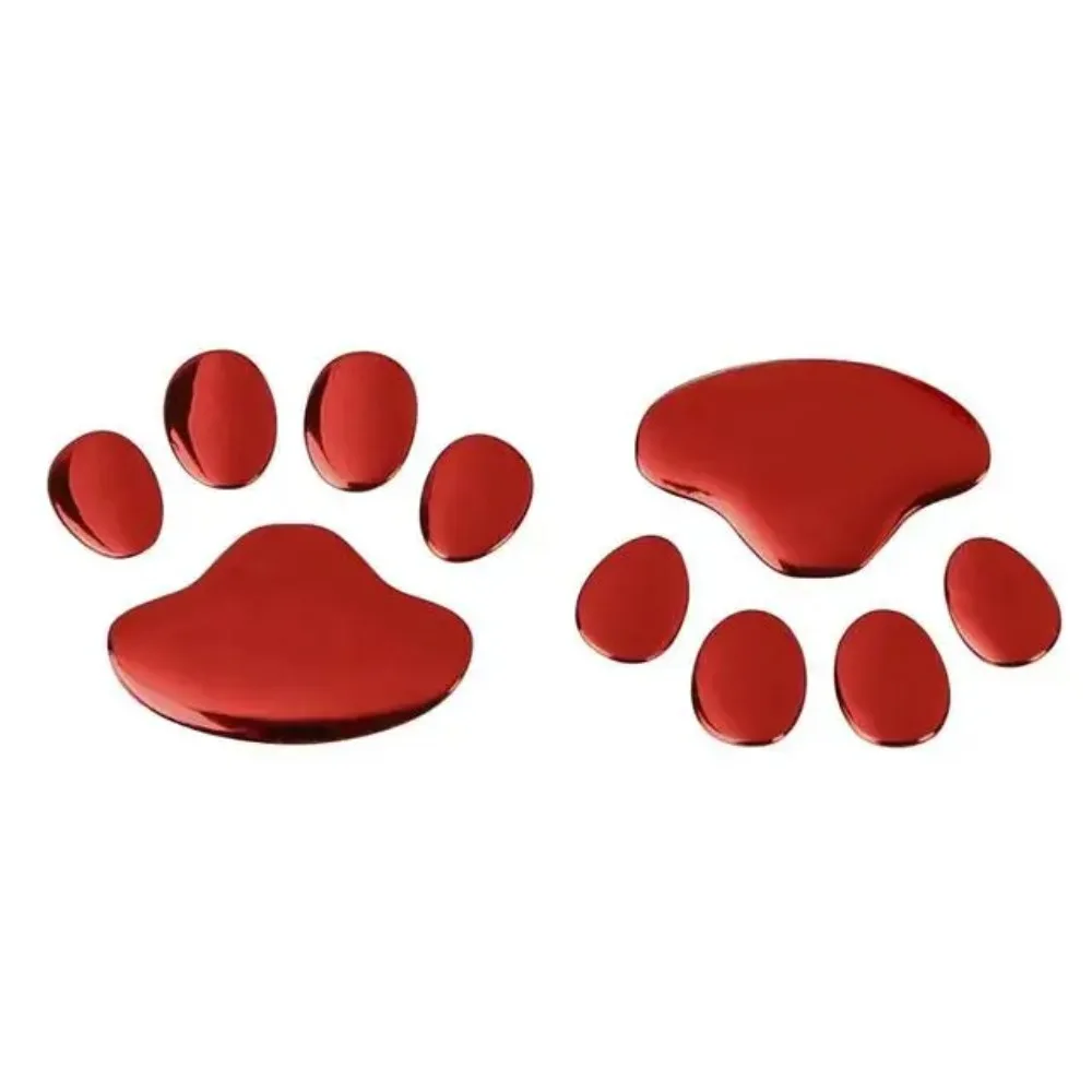 2pcs Creative Dog Paw Car Stickers Animal Footprint 3D Stereo Window Decals PVC Auto Body Styling