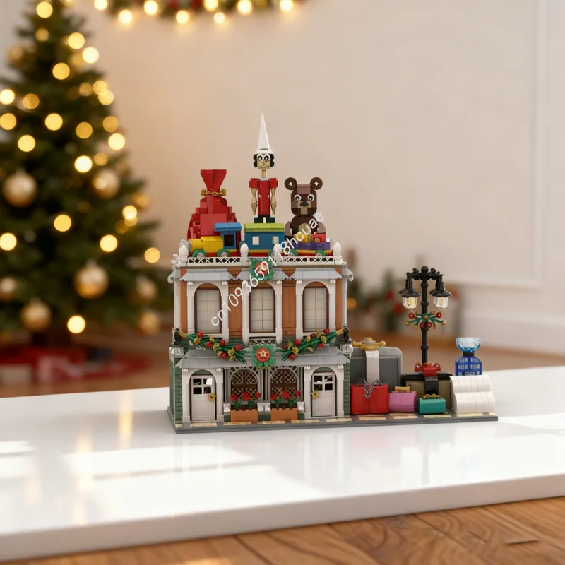 

2079pcs MOC BRICKHARRODS LUX STORE Seasonal Christmas Model Building Toy Blocks Gift Construction Assemble DIY Idea Birthday