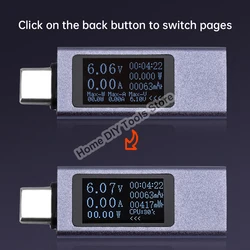 Display LCD Voltmetro Ammeter Multi-funzione Tester di Corrente di Tensione Misuratore di Potenza USB Tipo-c Tester di Ricarica Batteria DC4-30V 0-12A