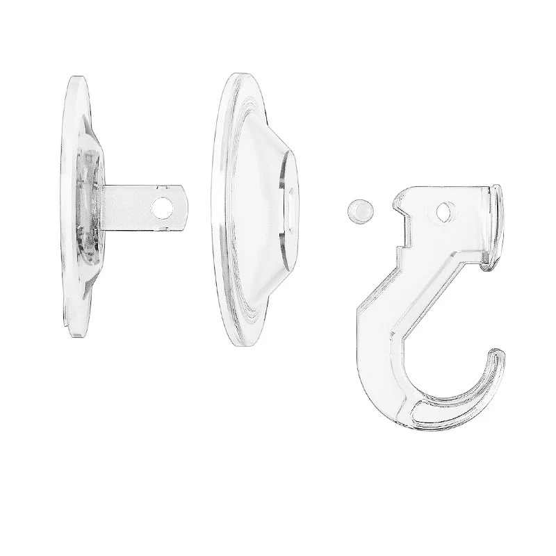 10 Stück Saugnapfhaken, transparent, wiederverwendbar, robust, Vakuum-Saugnapfhaken, Glas, Küche, Badezimmer, Haken für Handtuch – Detail 2