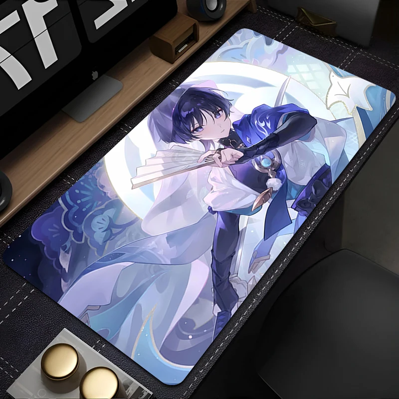 

Wanderer Mouse Pad Genshin Impact Mousepad Anime Gaming Keyboard Rug Non Slip Extended Desk Mat PC Gamer Accessories XXL Carpet