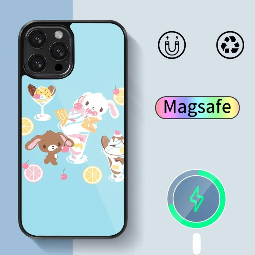 MINISO Sugarbunnies Phone Case For iPhone 14 13 12 11 15 Pro Max Plus Magsafe Magnetic Cover