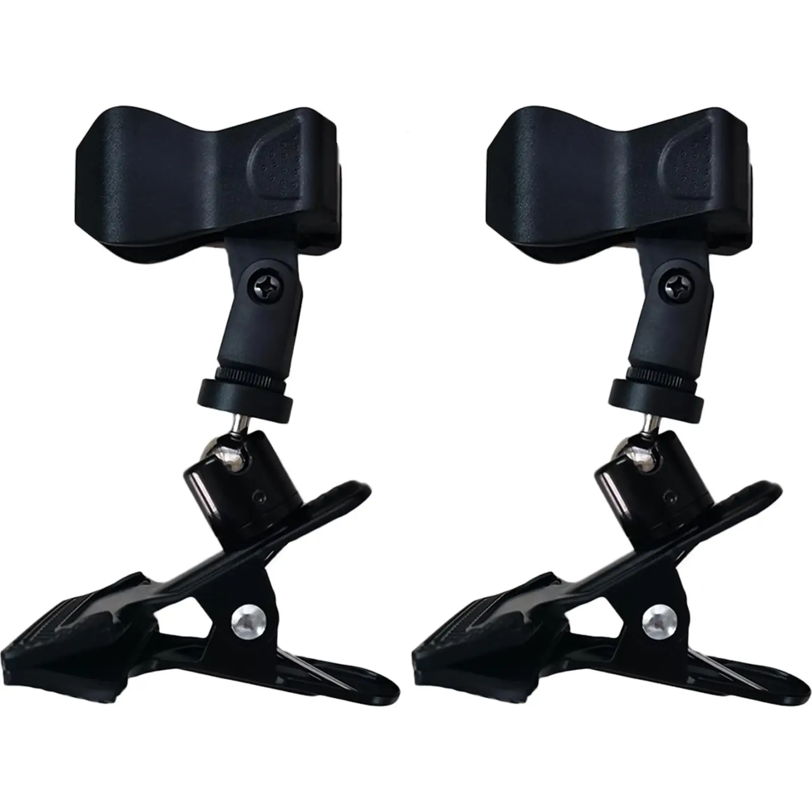 1 Pair Table Edge Embroidery Clip Non-slip Desk Mount Clip Adjustable Clip-On Desk Stand 360 Rotation Metal for Camera Tripod