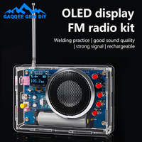 FM Radio DIY Kit RDA5807 Radio Module 87-108MHz Adjustable Frequency with OLED Display Multifunction Radio DIY