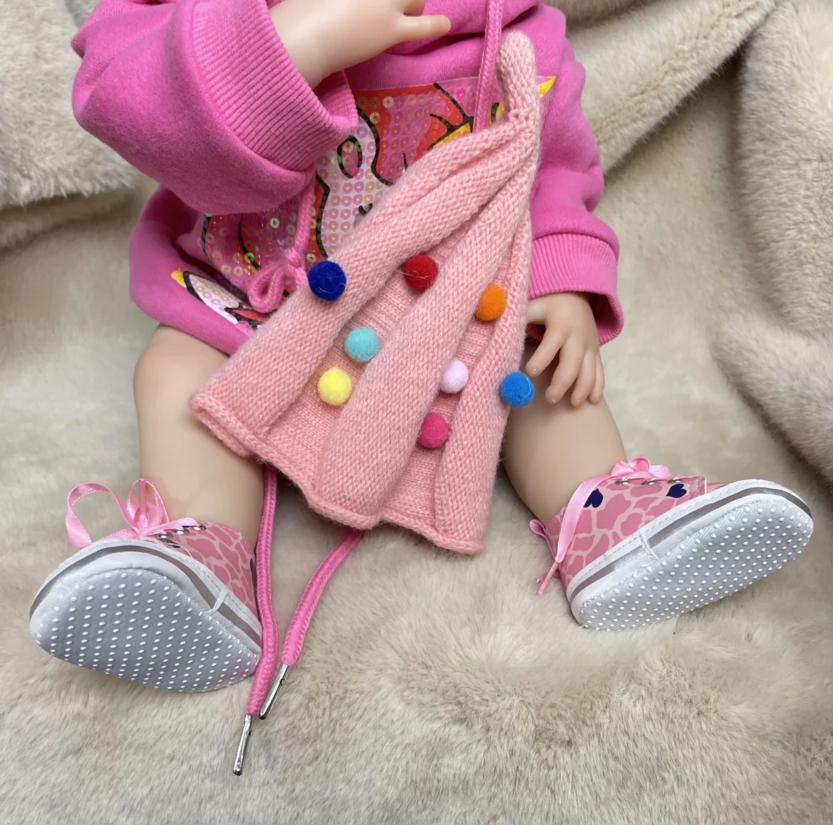 生まれ変わった赤ちゃん人形,22インチ,シリコン,3D効果,子供向けギフト