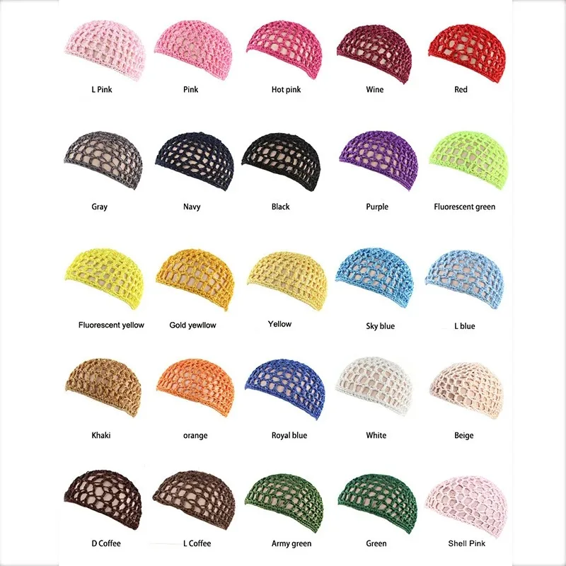 New Hair Accessories Crochet Styling Tool Mesh Hair Net Sleeping Cover Turbans Hair Care Cap Wigs Mesh Women's Sports Leisure