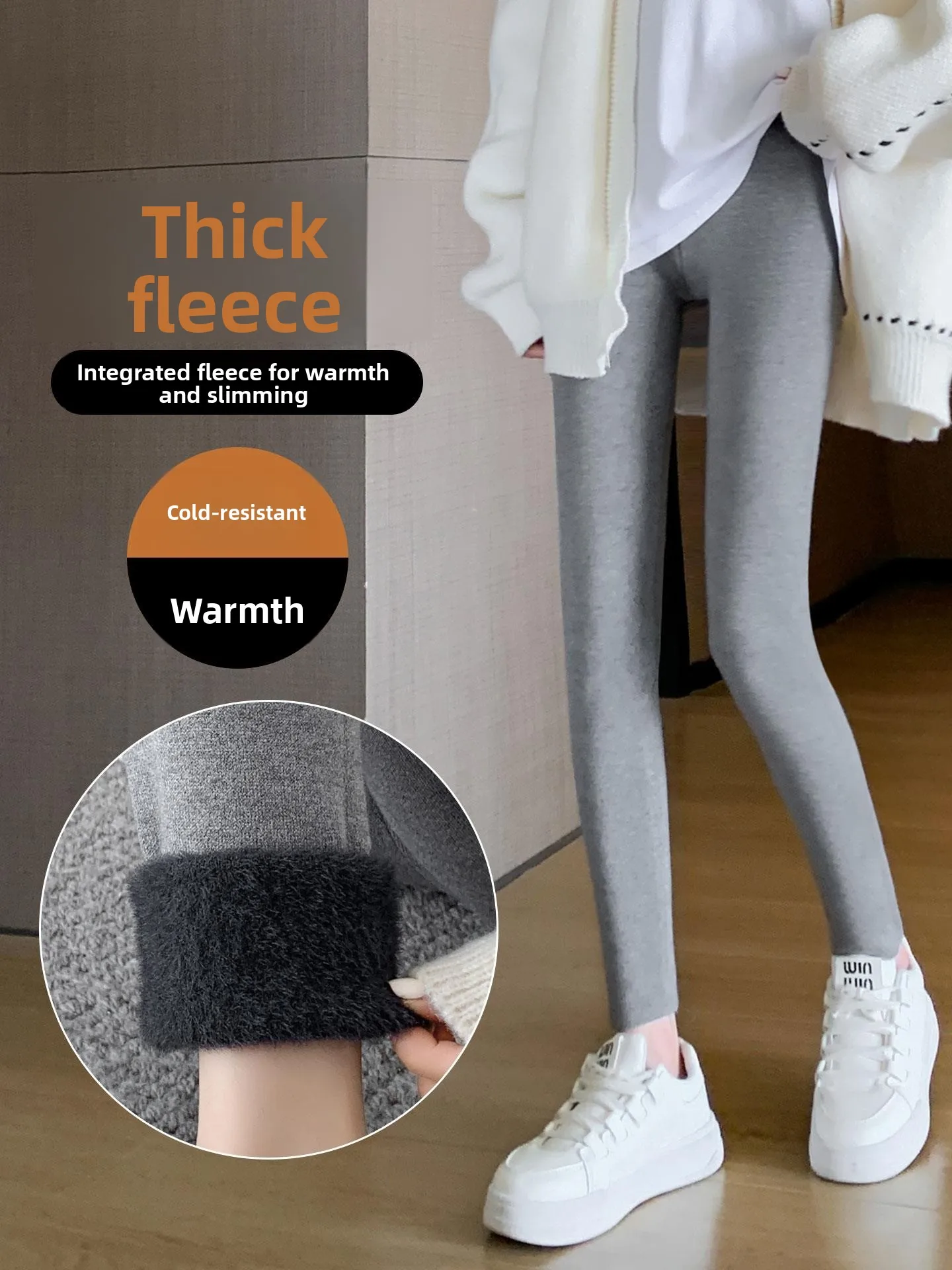 Rouje Dsyle hoge taille verdikte yogabroek dames herfst winter afslankende basislaag broek casual lange broek polyestervezel