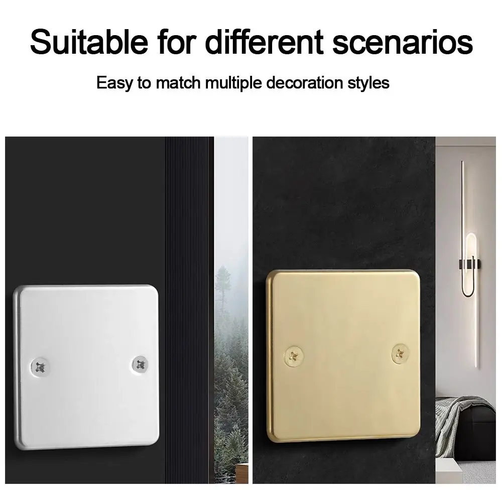 New 86 /120 Type Bottom Box Panel Stainless Steel Gold Silver Switch Panel Blank Panel