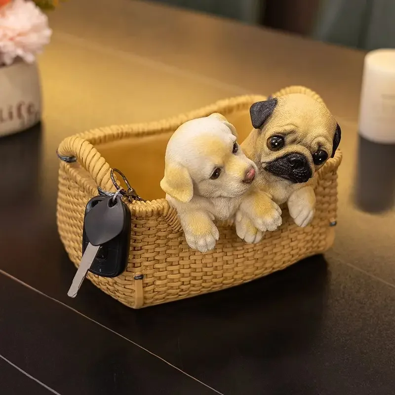 Home living room coffee table decoration ornament creative entrance key decoration desktop remote control storage box