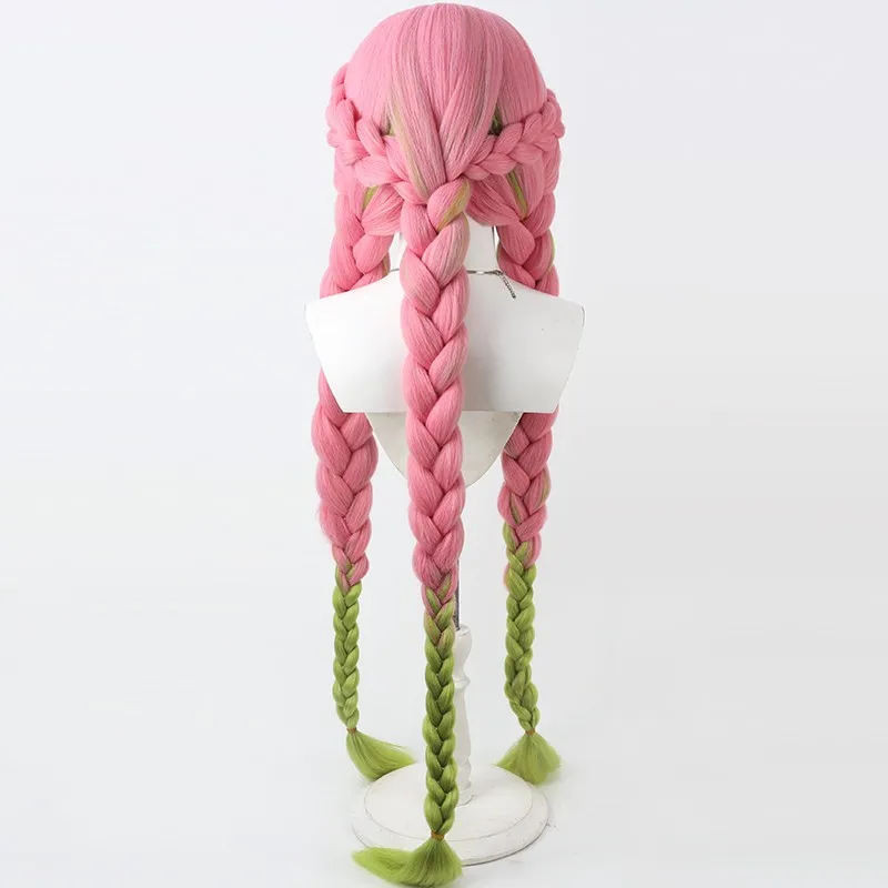 Mignon شيطان القاتل Kanroji Mitsuri شعر مستعار تأثيري سميكة طويلة التدرج