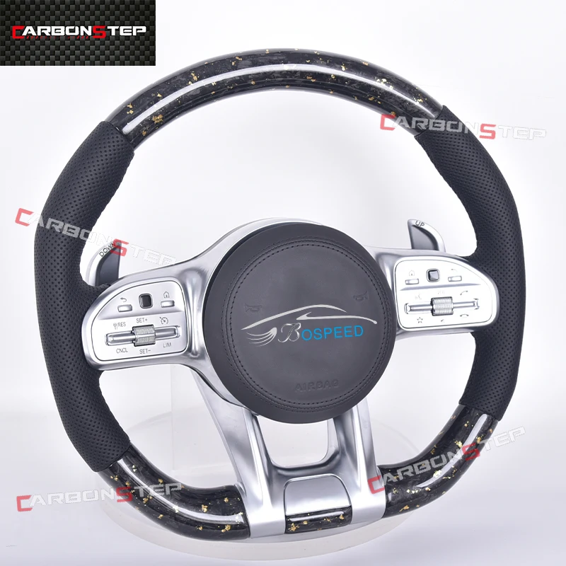 

Upgrade Leather Carbon Fiber Led Steering Wheel For Mercedes Benz W205 AMG W212 W213 CLA C300 S550 C63 AMG GT SL500 G63 SLK R172