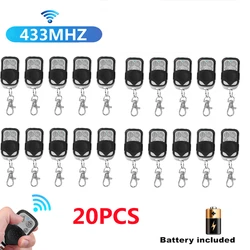 20szt 433MHz RF Remote Control 4CH Button Car Key Garage Door Opener Remote Control Auot Copy Electronic Gate Control Duplicator