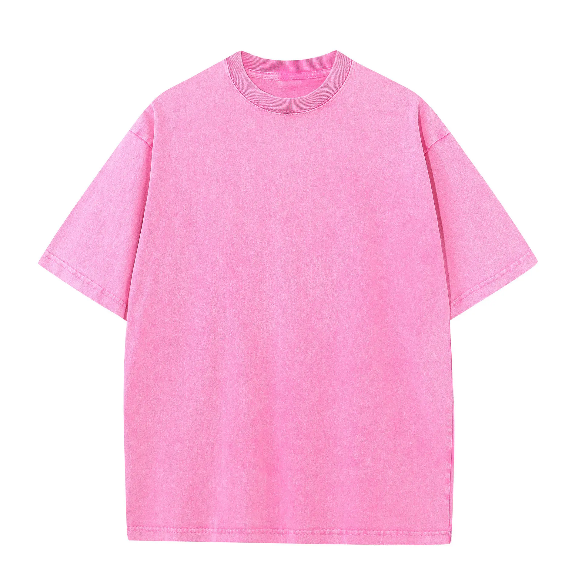 Mannen Zomer T-shirt 230G Zwaar Katoen Vintage Gewassen T-shirts Oversized Korte Mouw Losse Streetwear Korte Mouw Tops tee