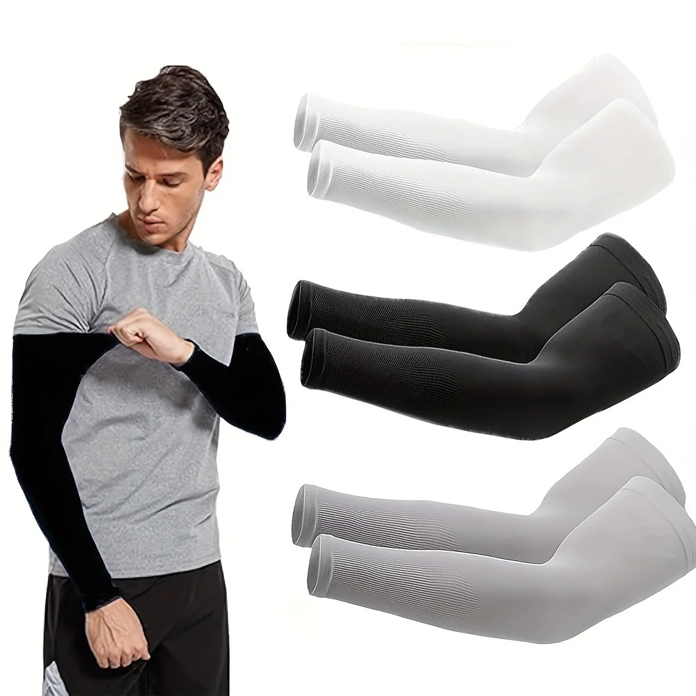 3 pairs of ice-touch protective sleeves. Breathable, elastic and quick-drying fabric. Ideal choice for summer sports and cycling.