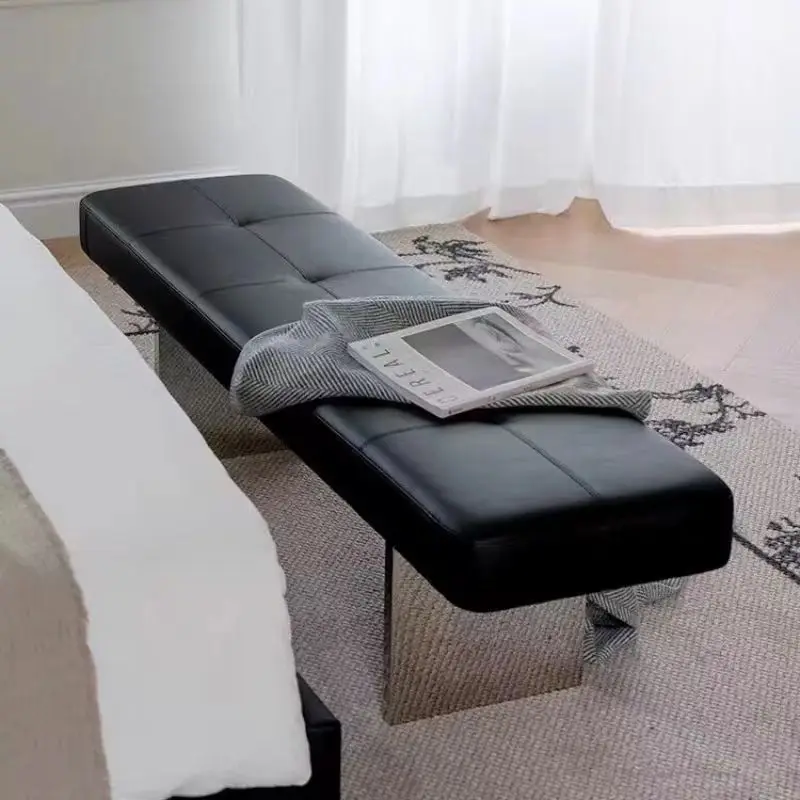 

Modern Nordic light luxury Italian cloakroom porch shoe change stool bed tail long strip simple household sofa stool dining