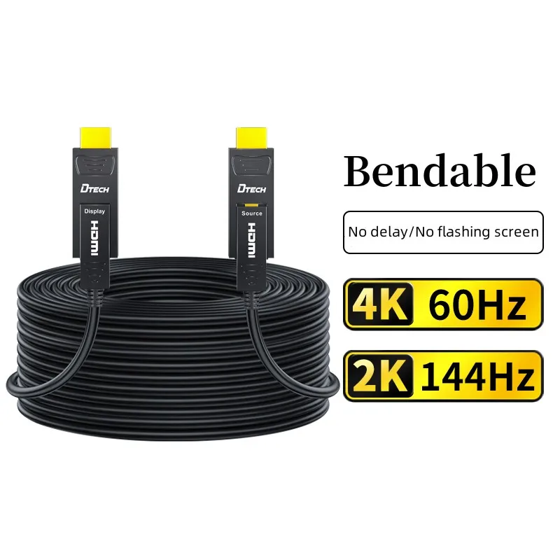 DTECH Custom HDMI Kabel 8M Signal Transfer 4K 3D HDR Version 2.0 HDMI Fiber Optic Cable for Display