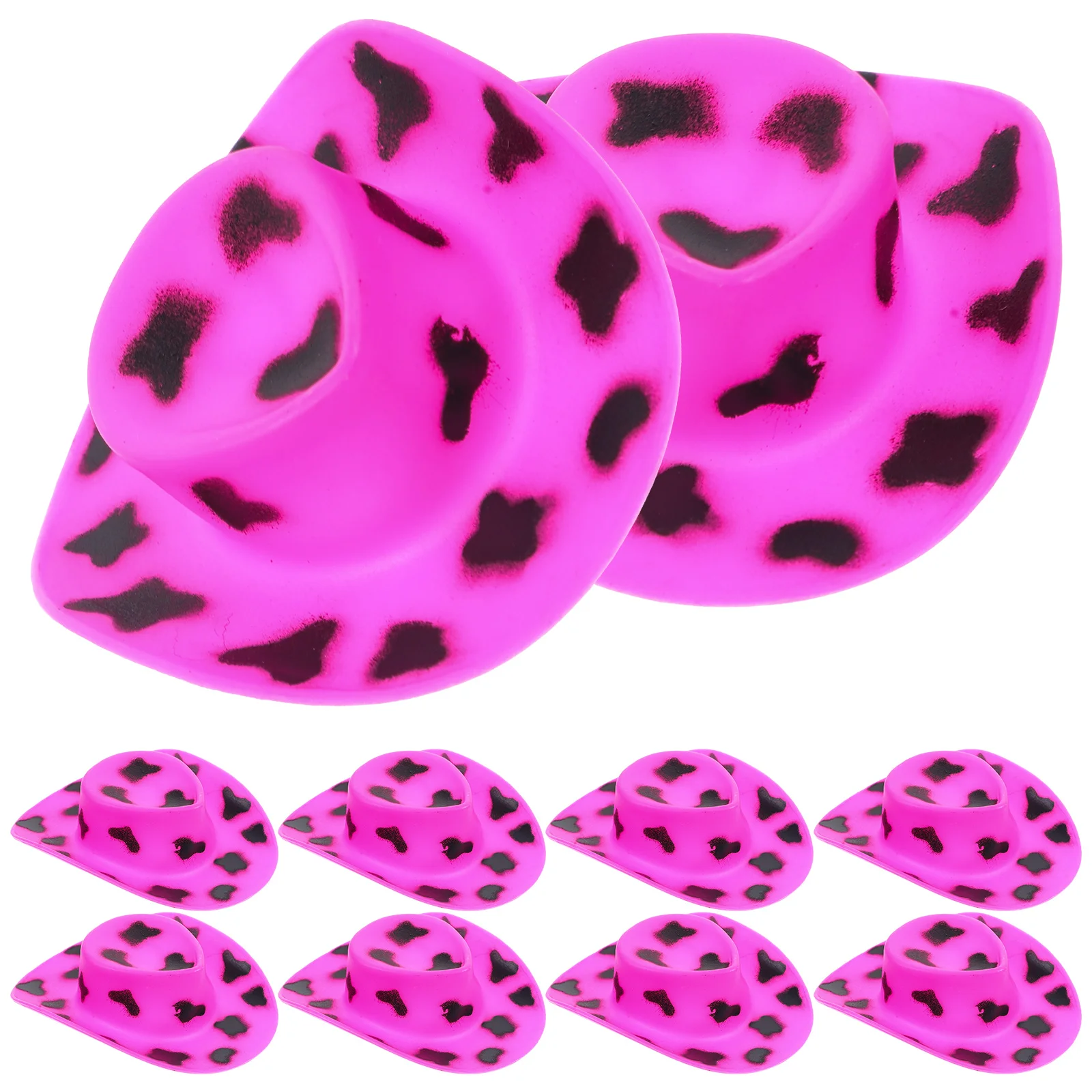 

10 Pcs Cake Mini Cowboy Hat House Plastic Small Hats Crafts Accessory