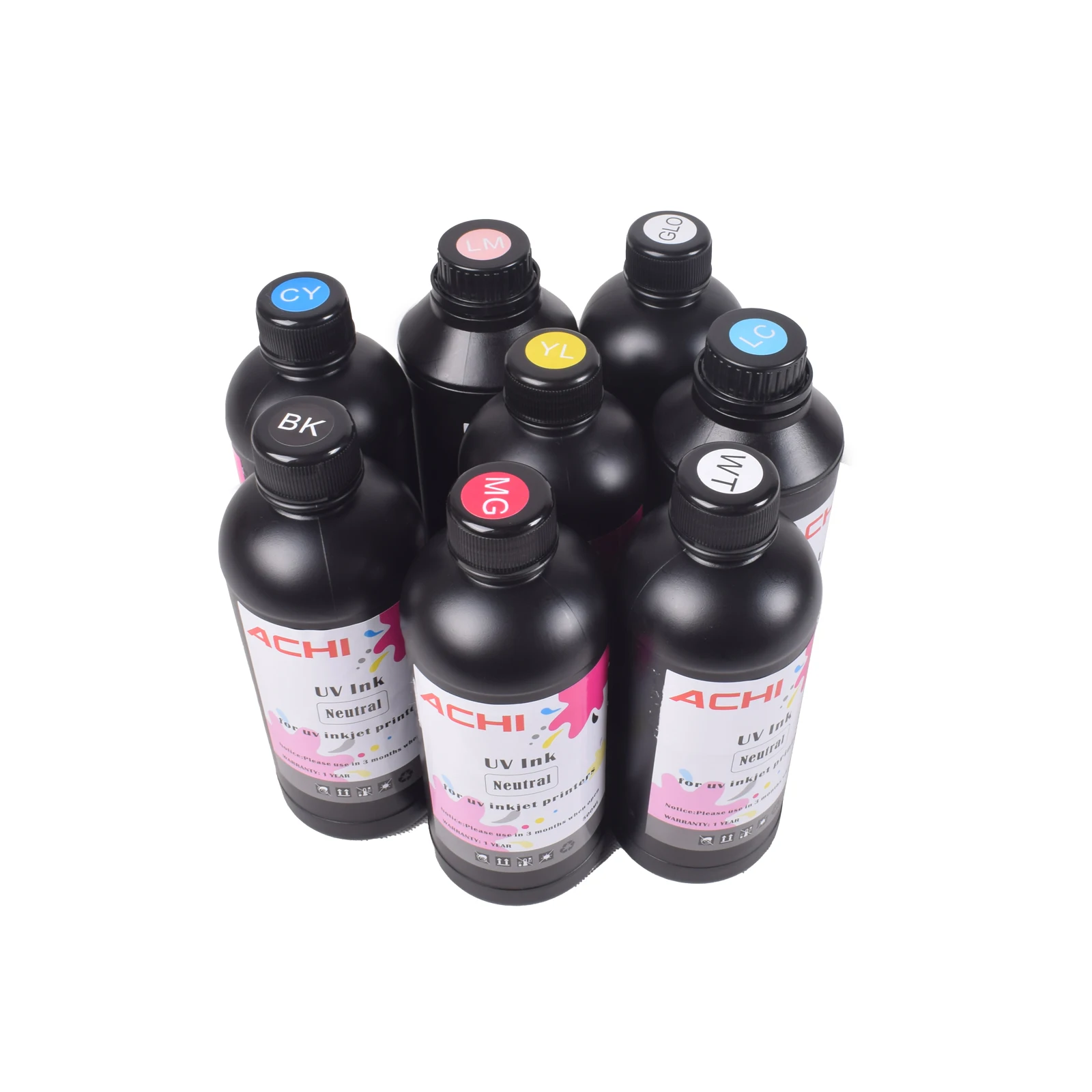 حبر ACHI 5x500 مللي حبر UV للطابعة UV حبر UVDTF للطابعة UVDTF حبر UV6090 للطابعة UV 6090 #3