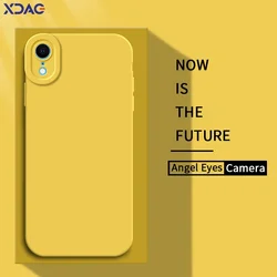 Angel Eyes Liquid Silicone Phone Case for iPhone X XR XS Max Full Protective Soft Waterproof Mobile Cover iPhoneXR XSMax Housing