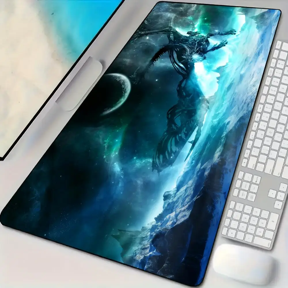 

Mysterious starry sky dragon Mouse Pad Desk mat with stitched edges Natural rubber base maus pad suitable for office and gaming
