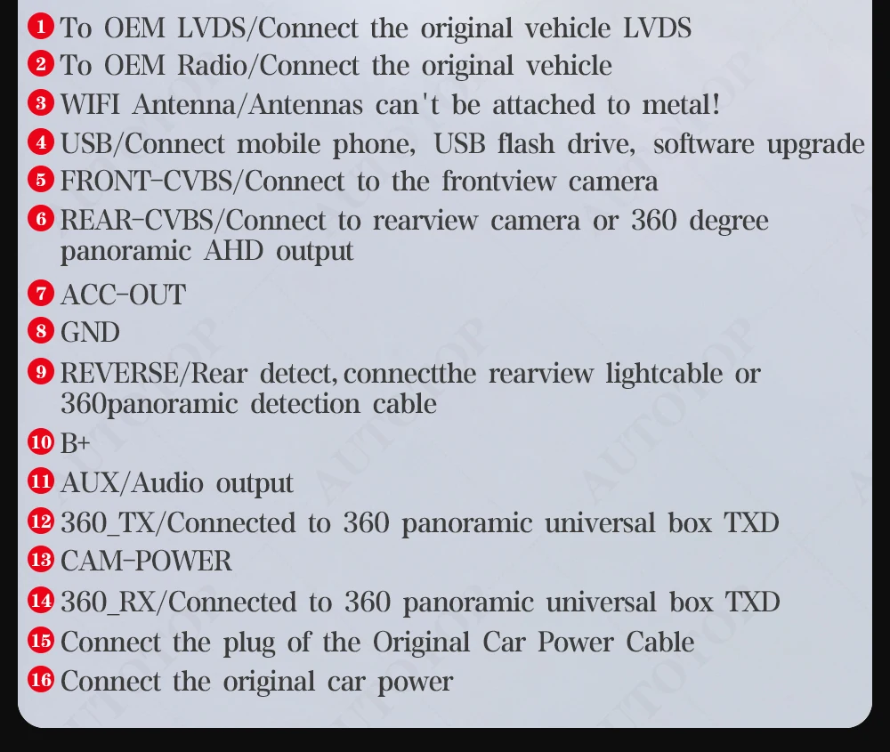 AUTOTOP Drahtlose CarPlay Android Auto Interface für Peugeot Citroen DS SMEG MRN 208 508 3008 5008 C4 C5 C8 DS3 DS4 DS5 Airplay – Detail 14