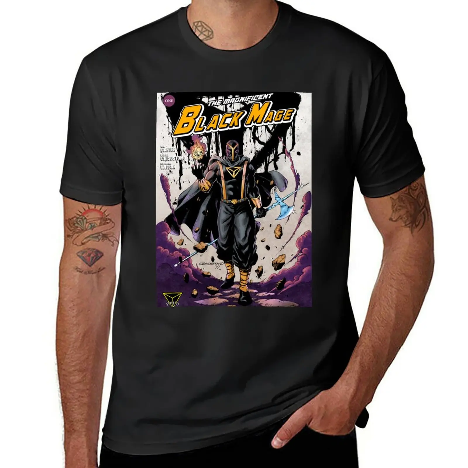 New The Magnificent Black Mage #1 T-Shirt anime t shirt man Short sleeve t shirts for men pack