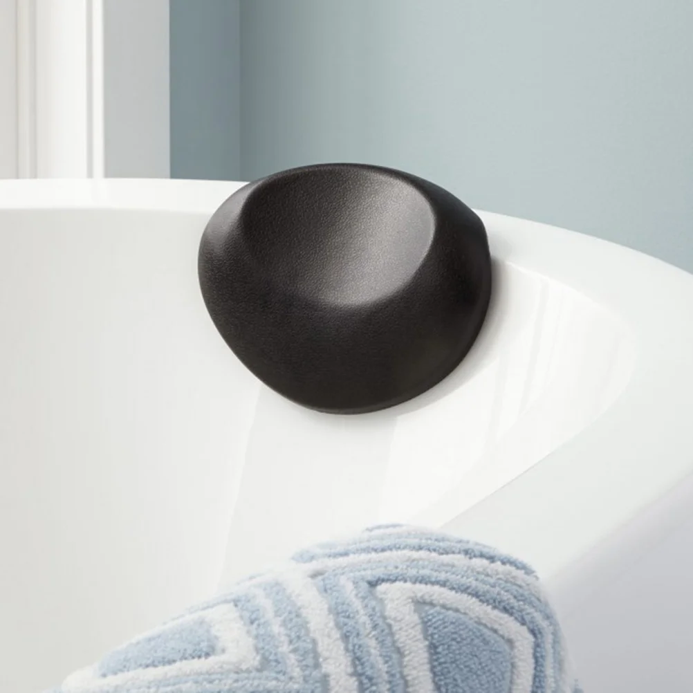 

Premium Bathtub Pillow Black Non Slip Suction Cups Ergonomic Design for Bath Spa Head Neck Shoulder