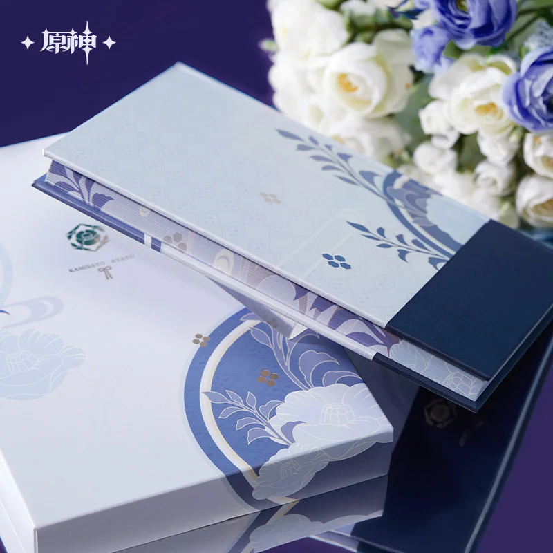 

[Official Merch] Pre-sale Genshin Impact Kamisato Ayato Impression Notebook & Bookmark Gift Set Ship in October 2025 Pre-order
