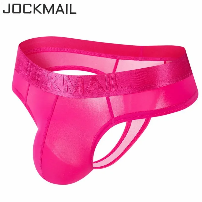 JOCKMAIL erkek şeffaf iç çamaşırı erkek penis kılıfı külot bikini erkek thongs tanga hombre kayma jocks eşcinsel iç çamaşırı jockstrap