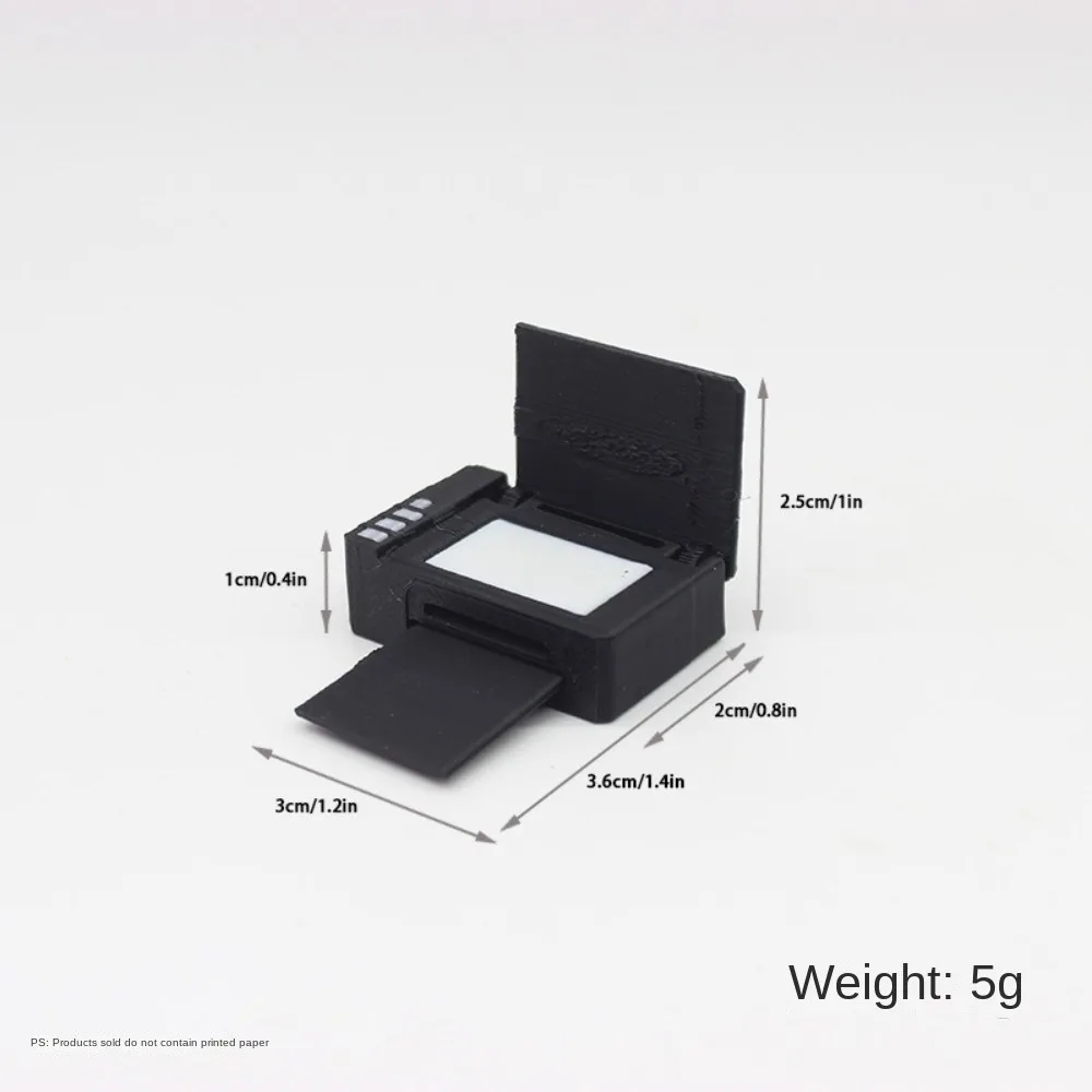 1/12 스케일 인형 집 미니어처 편지지 BJD 인형 액세서리 생일 선물 사무실 장면 모델 소품 어린이 장난감은 프린터를 모방합니다