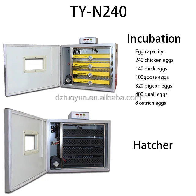 TUOYUN Goede kwaliteit Dual Supply Eieren Energiebesparende 12v Incubator voor batterijvoeding Eierincubators Eend