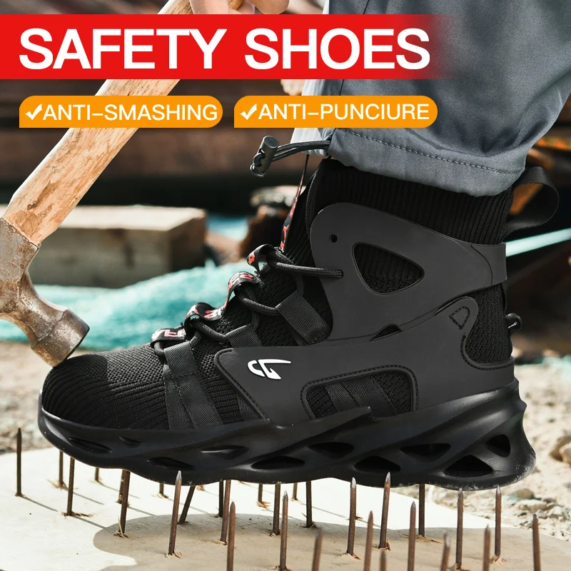 

Safety Shoes Men's Work Boots with Kevlar Midsole Women's Work Shoes Fashion Men Sport Shoes Security Protective Boots