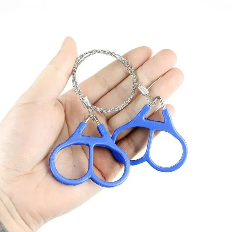 Sega a filo portatile con rotazione 1/3/5 pezzi - Strumento EDC in acciaio inossidabile per campeggio/escursionismo, impugnatura antiscivolo con anello Accessori per esterni