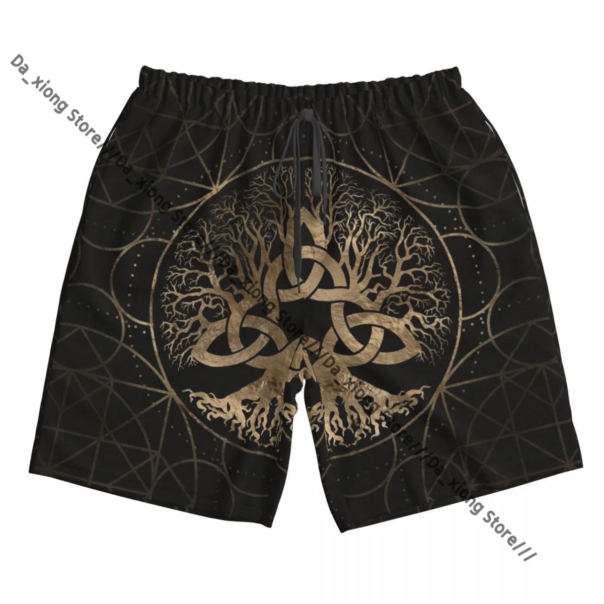 Men Beach Short Quick-drying Swimming Trunk Yggdrasil The World Tree Swimwear Swimsuit Bathing Shorts