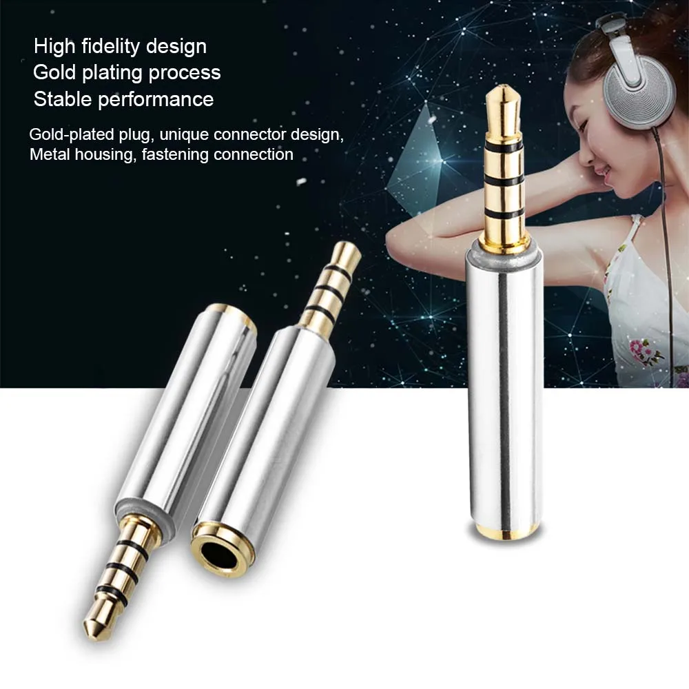 Male to Female 3.5mm to 2.5mm 3.5 mm Plug Converter Audio Plug Audio Adapter Earphone Amplifier Audio Connector