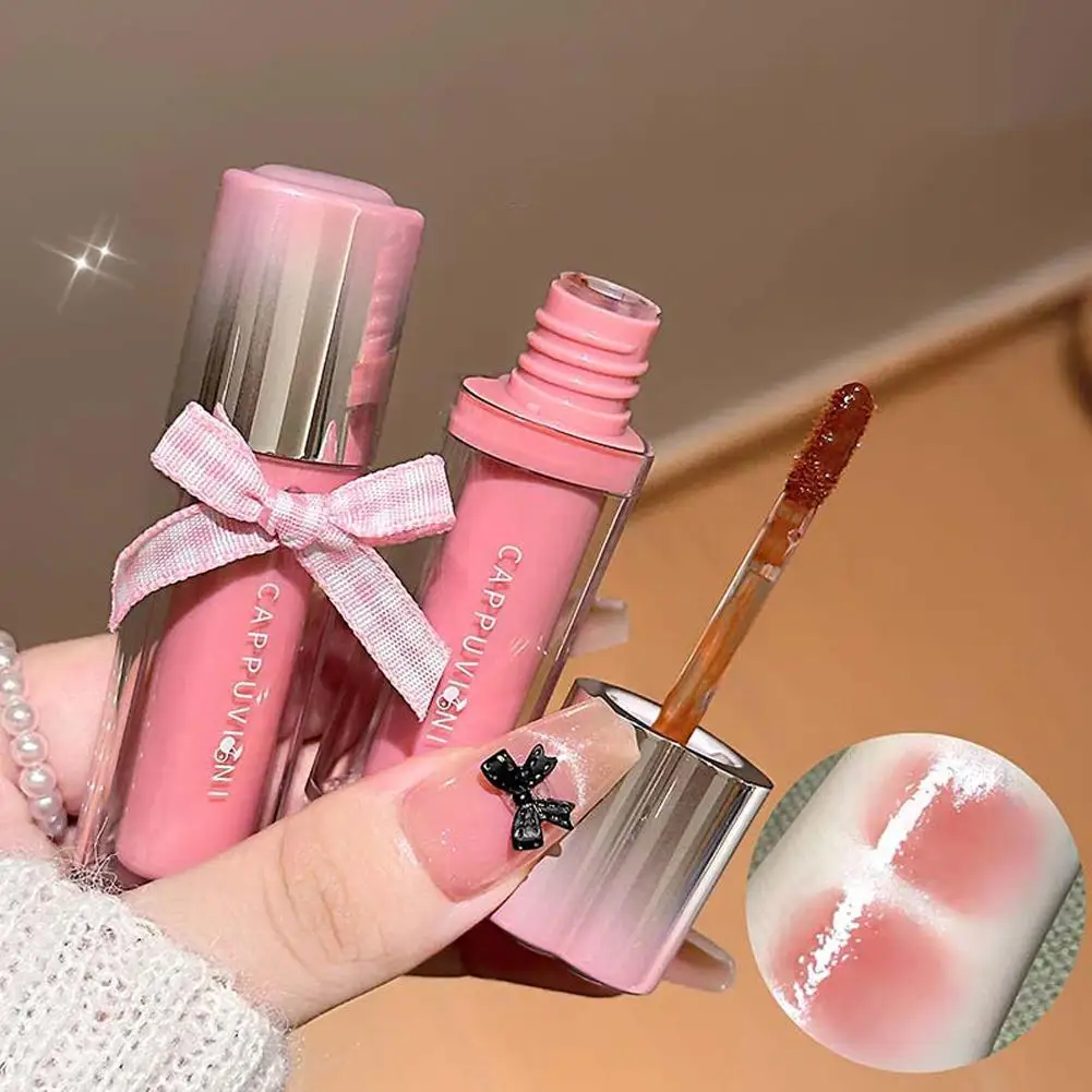 Spiegel Glanz Lippenstift Stift Herz Form Lip Plumper Guava Glanz Balsam Glasur Kristall Tönung Lip Make-Up Rosa Typ Drücken Lip X6A5