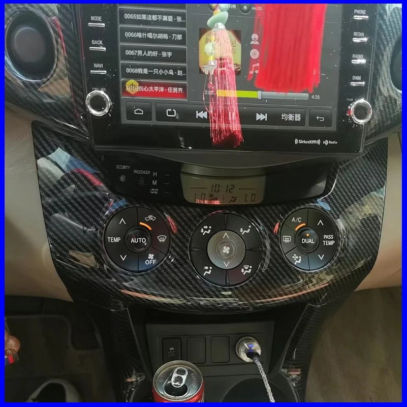 Car Styling For Toyota RAV4 2006-2012 LHD Gear Panel AC Control Panel Moulding Cover Trim Decoration Auto Parts Accessories