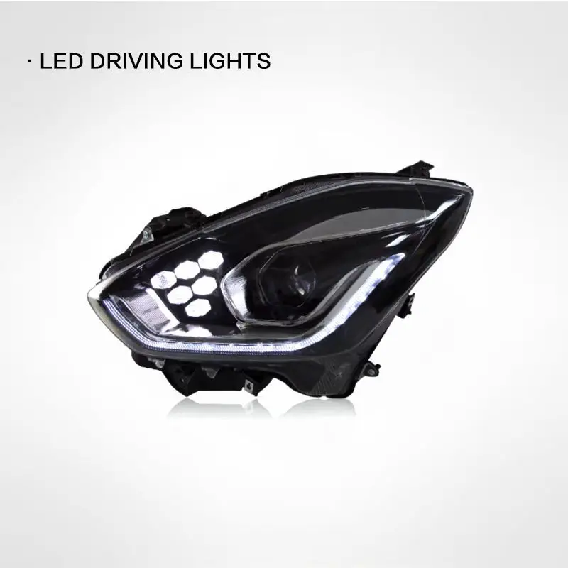 سيارة LED المصابيح الأمامية لسوزوكي سويفت 2018 2019 2020 2021 2022 2023 2024 تعديل الجبهة DRL العنبر بدوره أضواء الإشارة الملحقات